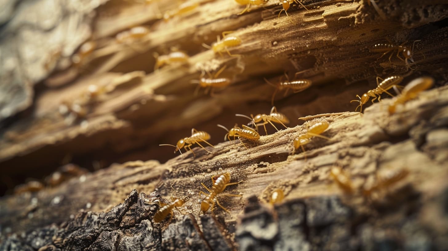 טרמיטים בתוך קורת עץ – הדברה למניעת נזקי עץ ורהיטים
